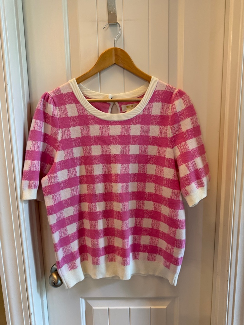 Maeve Anthropologie gingham sweater